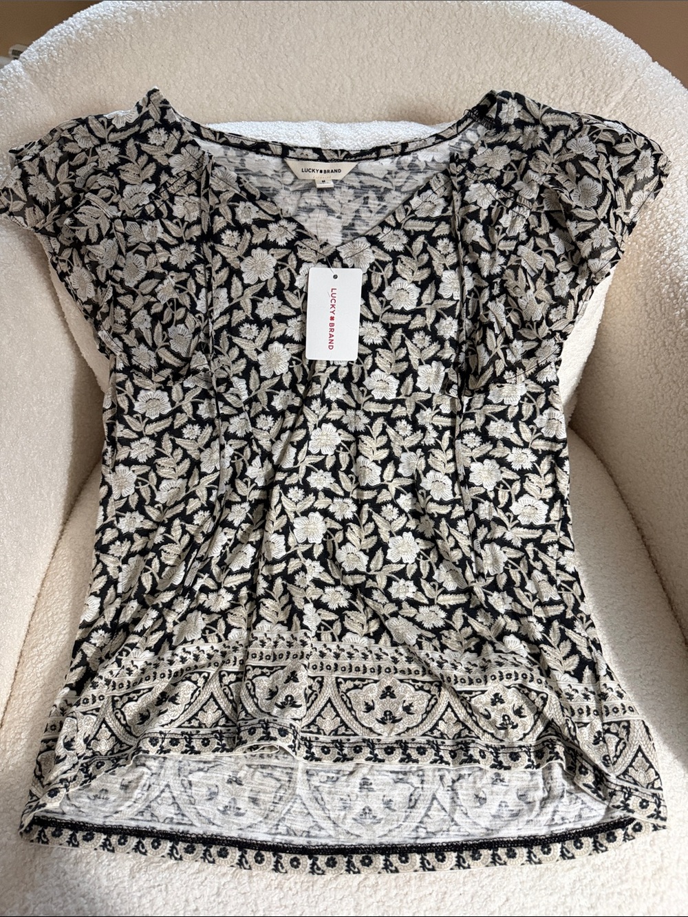 Lucky Brand Floral Print Blouse